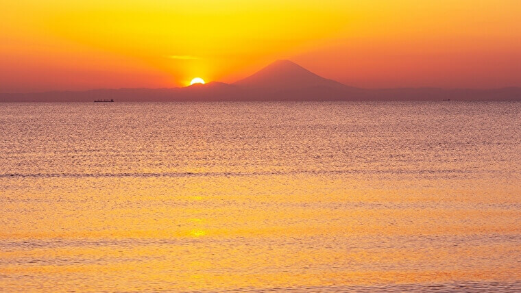 北条海岸,ダイヤモンド富士